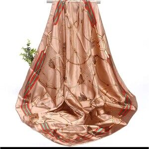 Tan luxury scarf head wrap accessory nautical designed